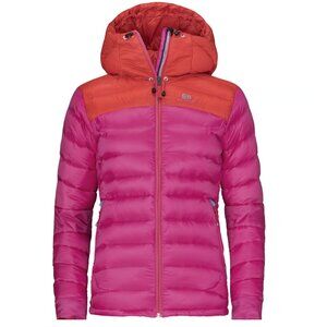 State of Elevenate Agile Jacket Womens Small Ski Coat Down Puffer Hood Pink Red